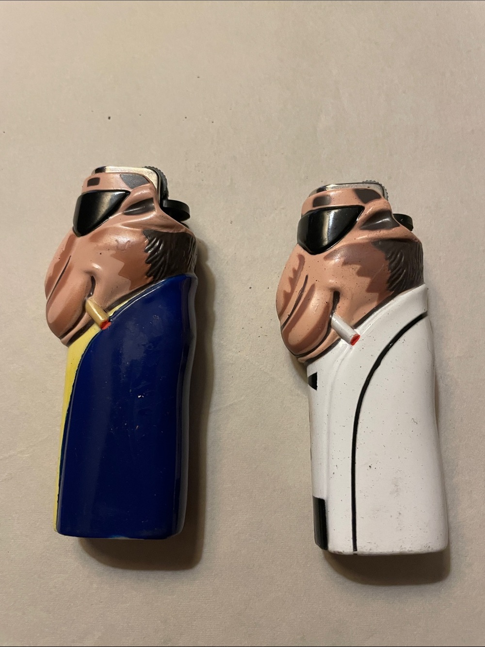 Novelty Joe Camel Figurine Lighters - Blue and White